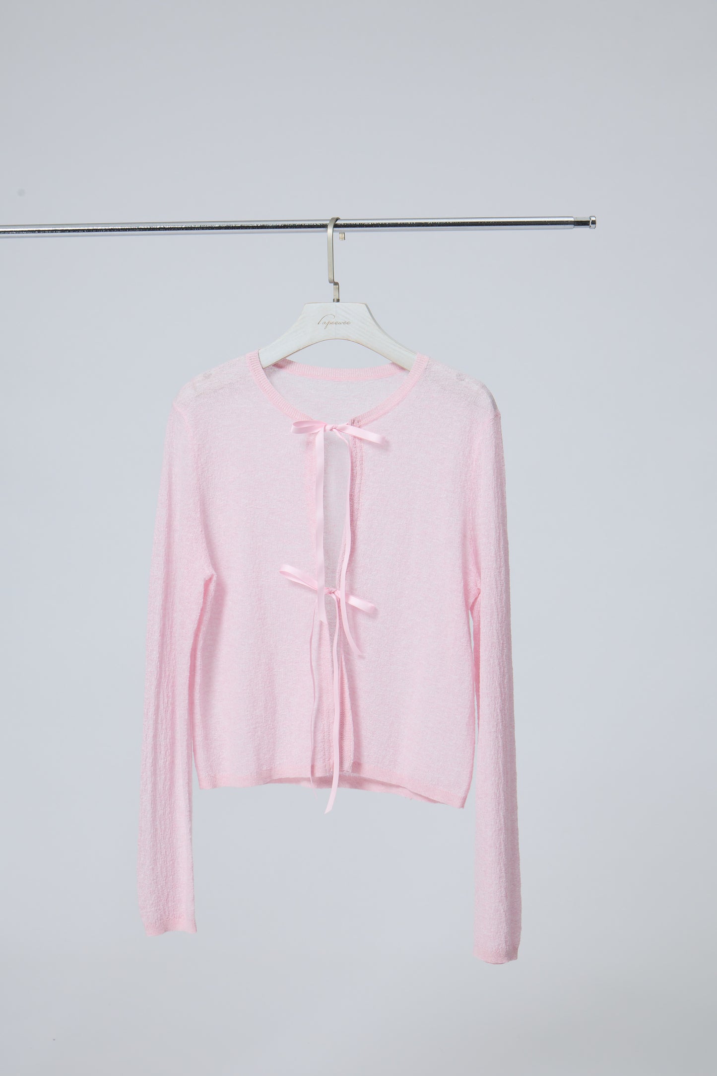 Ribbon-Tie Knit Cardigan