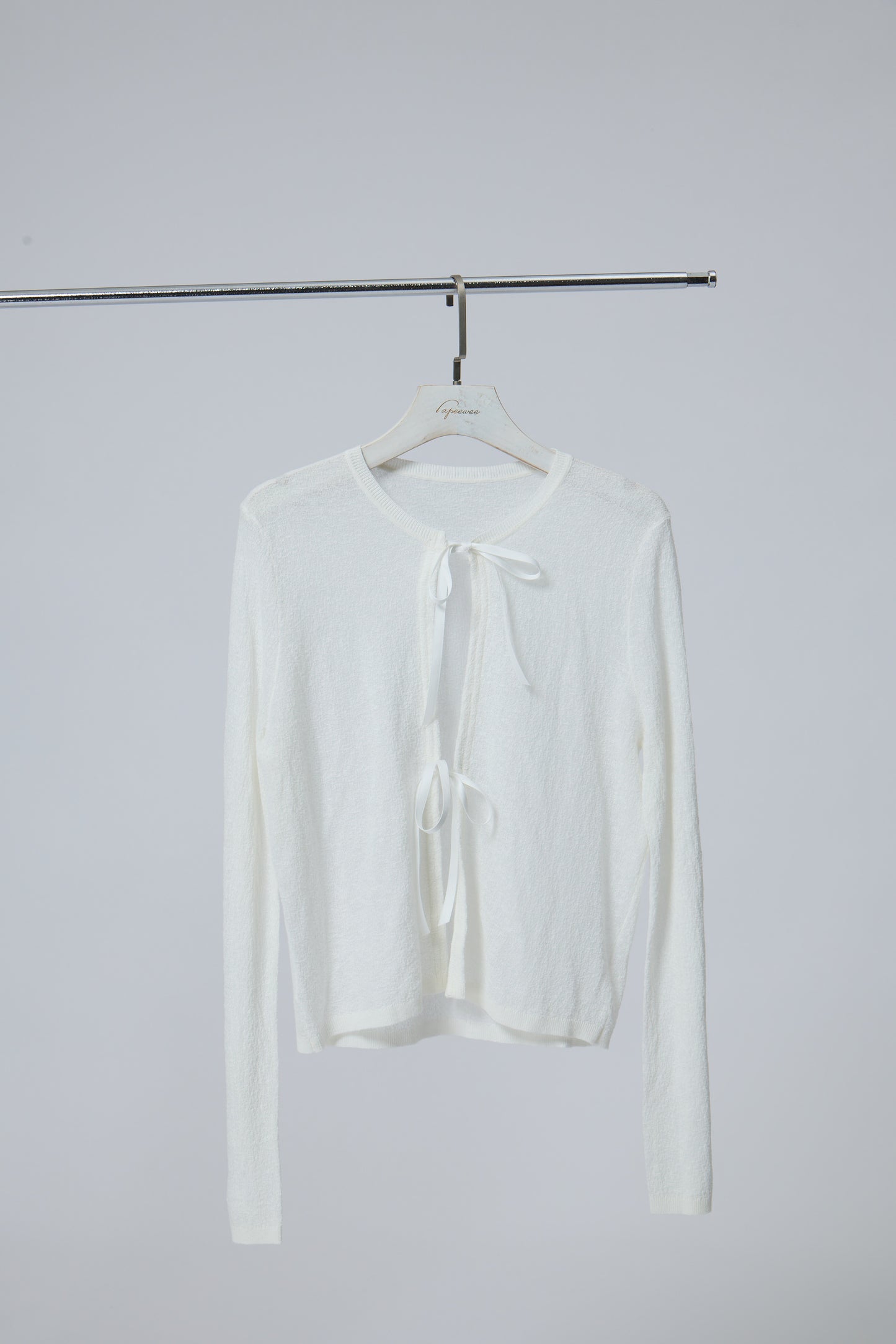 Ribbon-Tie Knit Cardigan