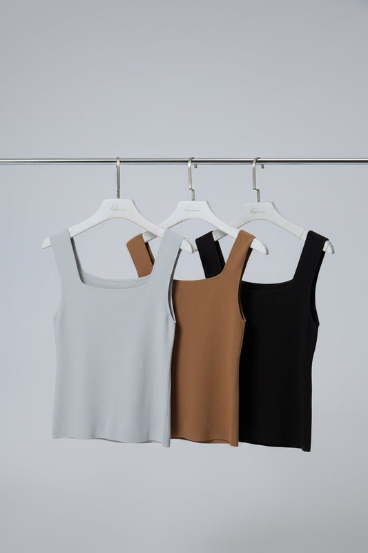 Square-Neck Knit Tank