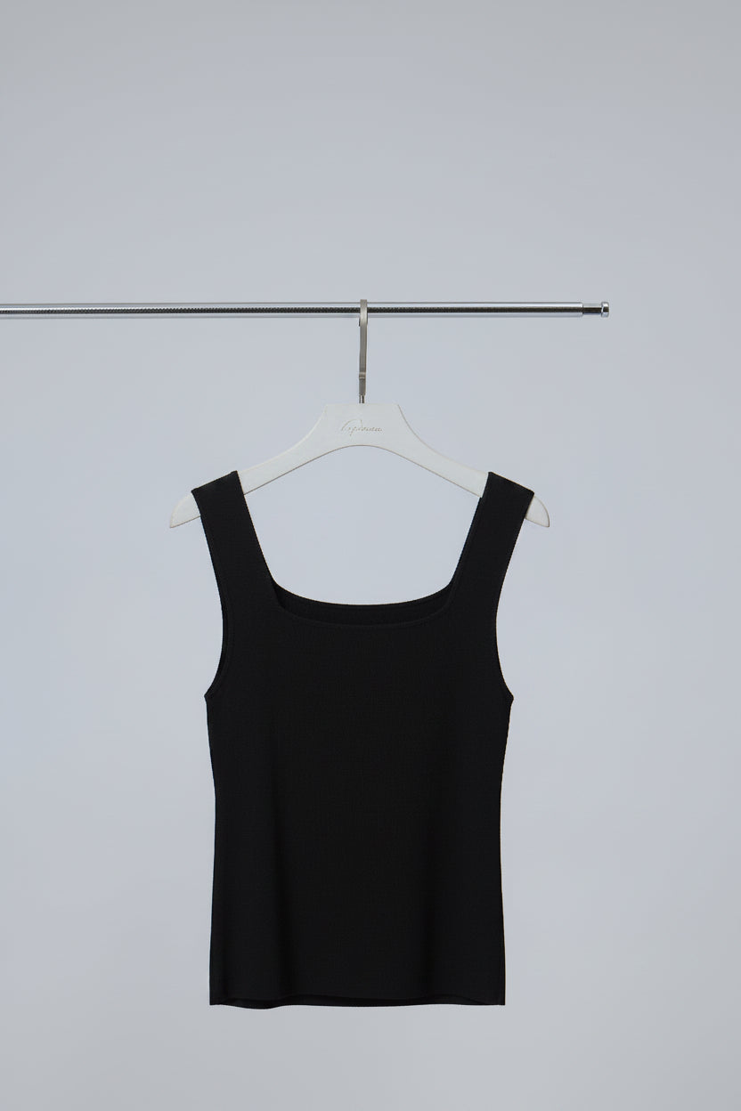 Square-Neck Knit Tank