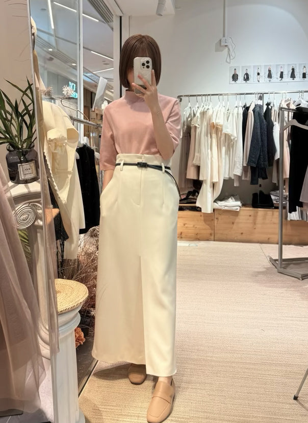 Front Slit Maxi Skirt