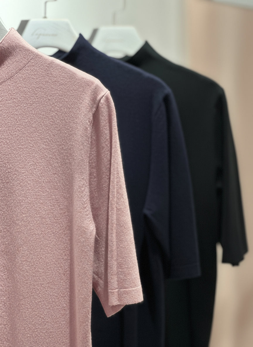 100%Wool Short Sleeves Top