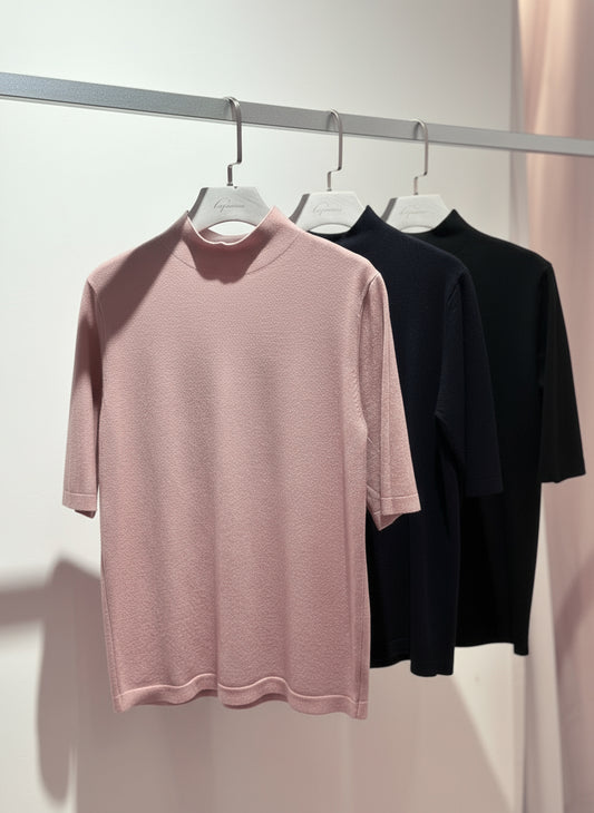 100%Wool Short Sleeves Top