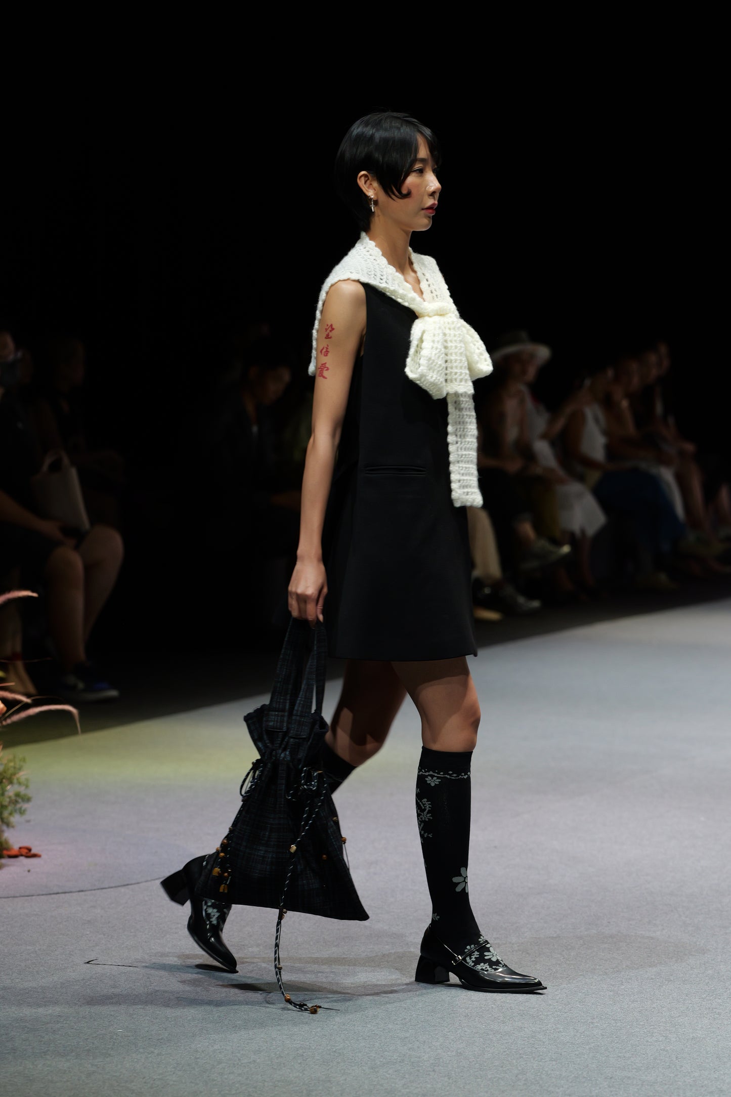 A-line flared vest dress