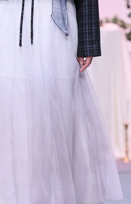 Printed Mesh Skirt