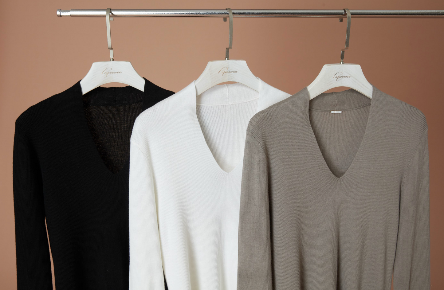Pure Merino Wool Crew V-Neck Jumper