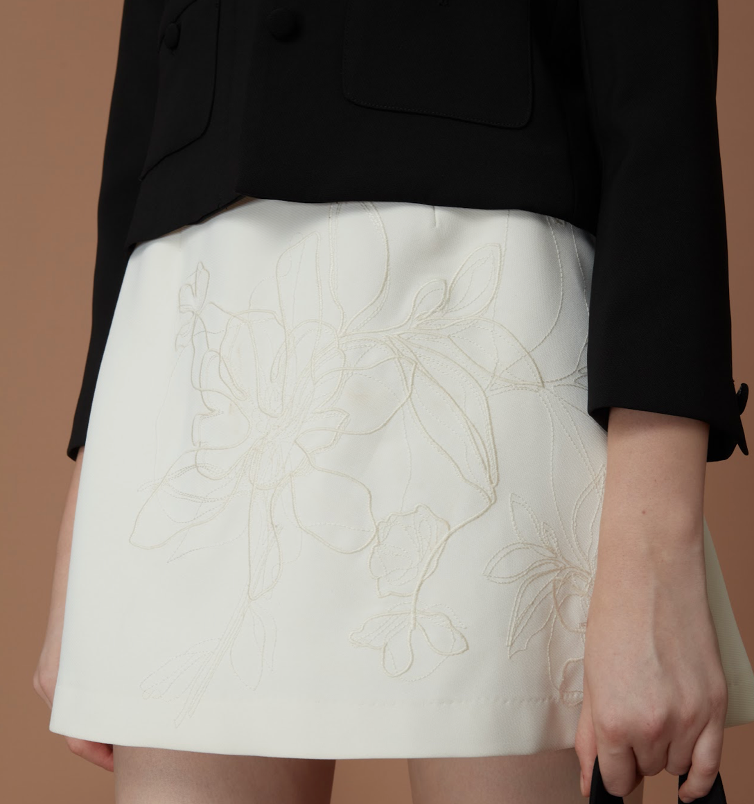 Embroidery Mini Skirt