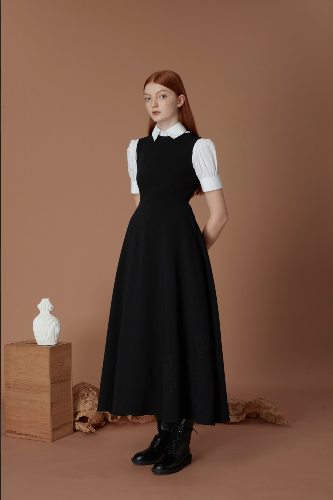 Floral Embroidery Maxi Dress