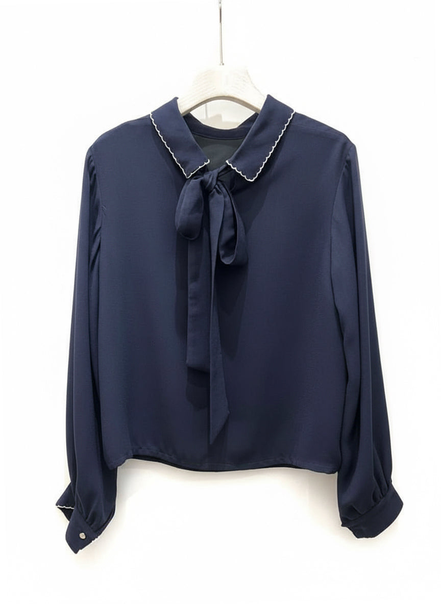 Long Sleeve Chiffon Blouse