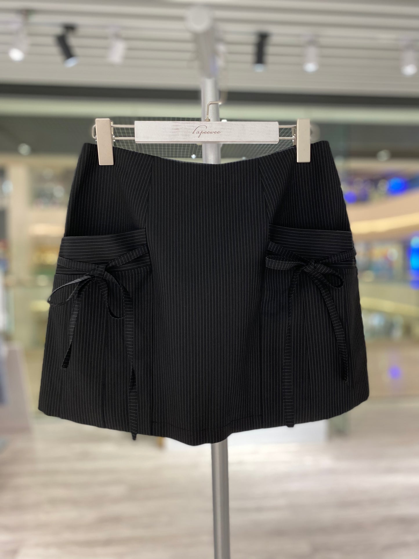 Striped pattern mini skirt