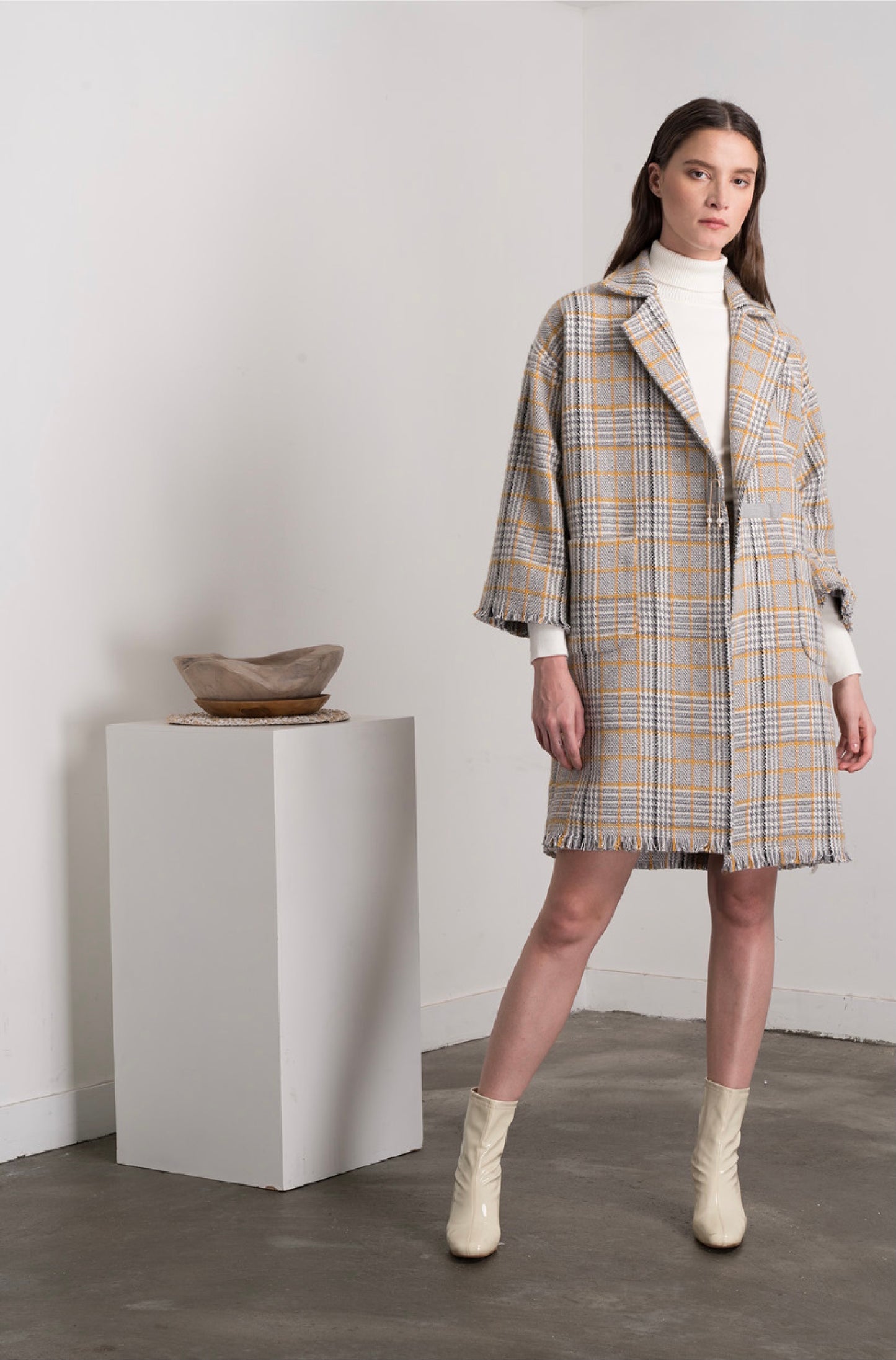 Wool-tweed coat