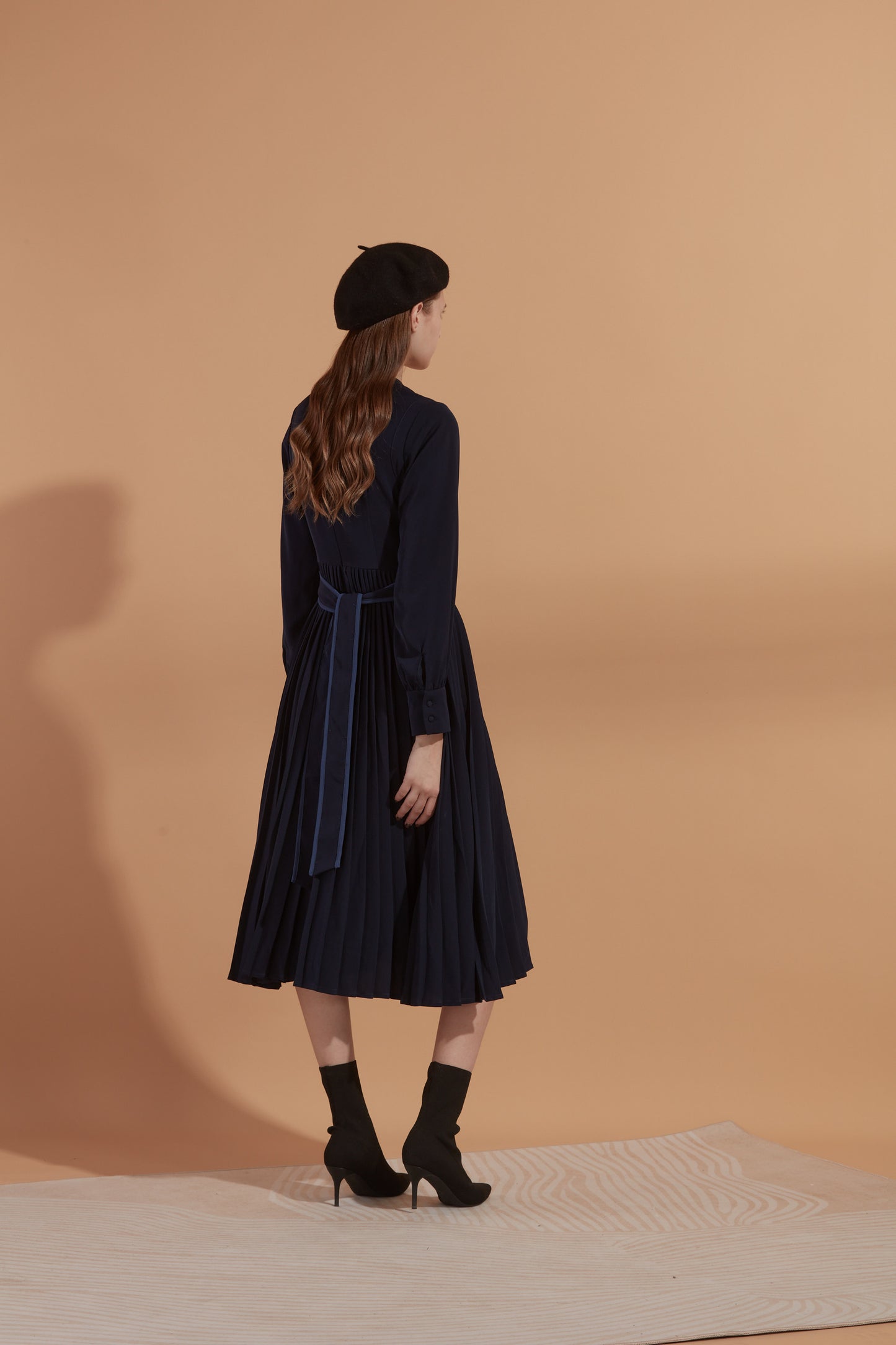 Pleated  jersey maxi dress