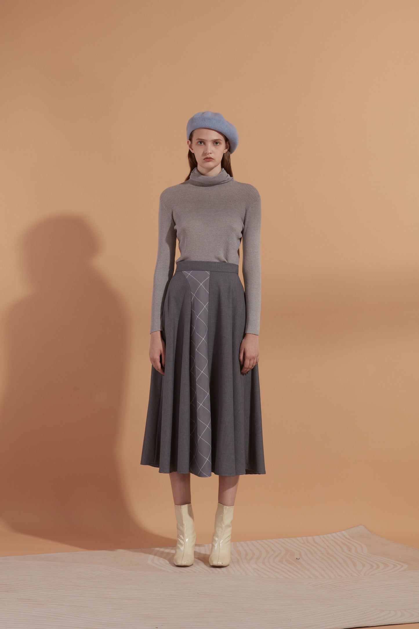 A-line midi skirt