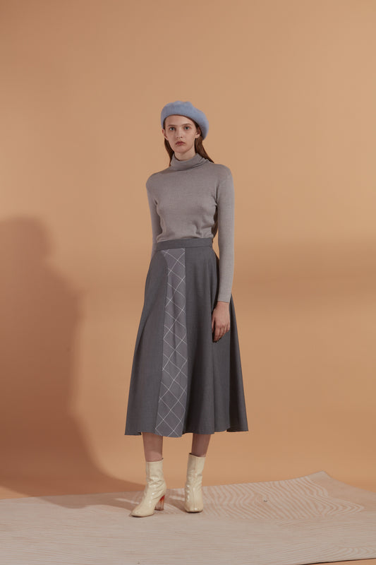 A-line midi skirt