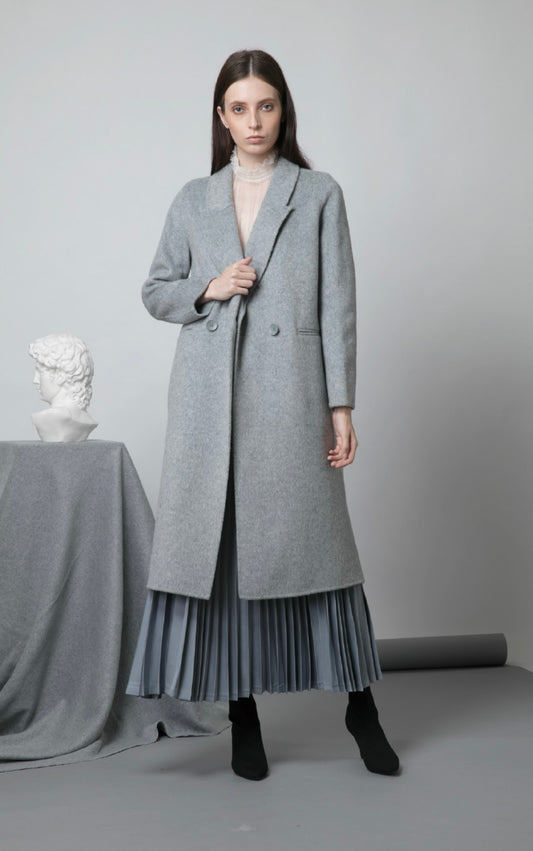 Wool blend felt coat #04