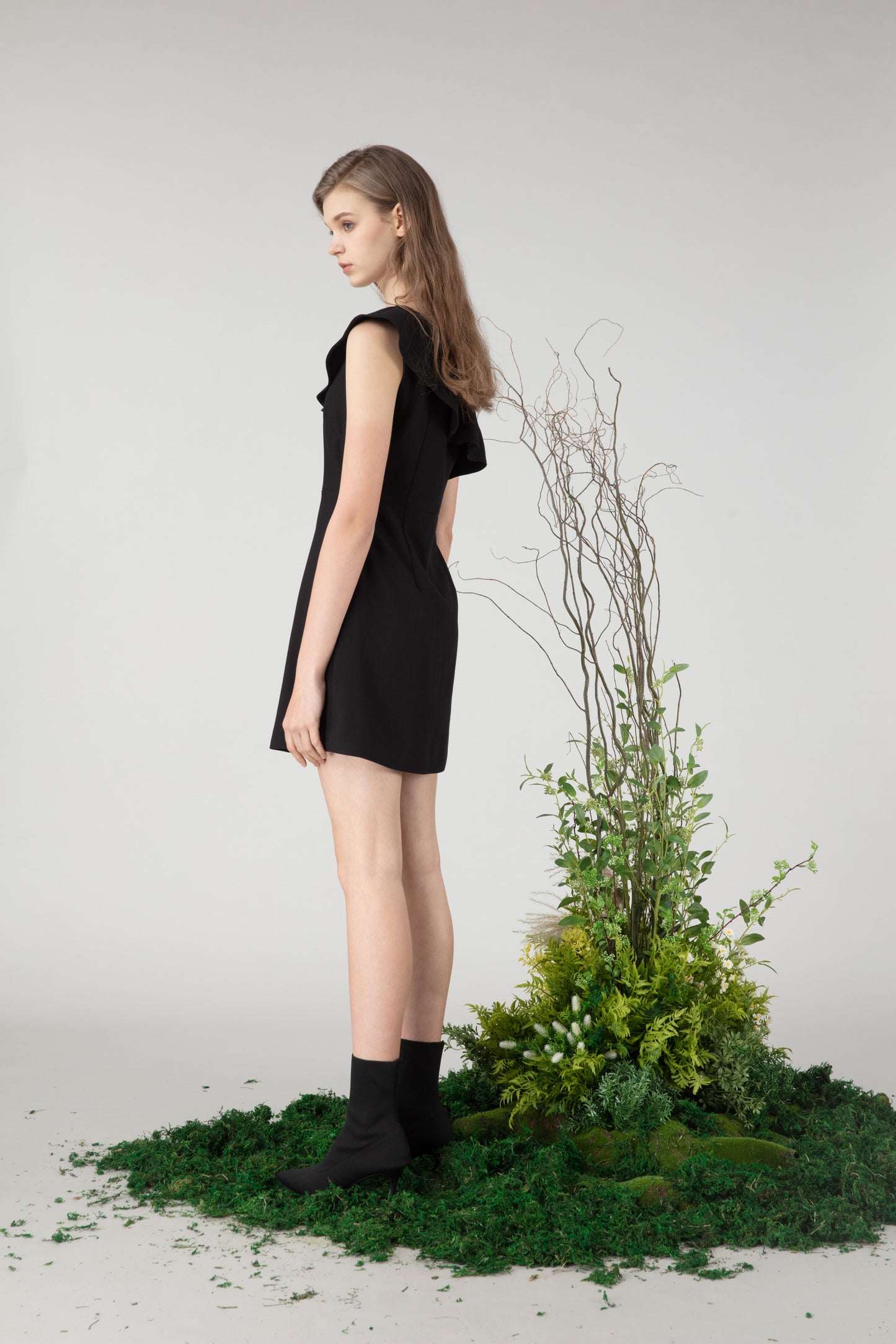 One shoulder mini dress