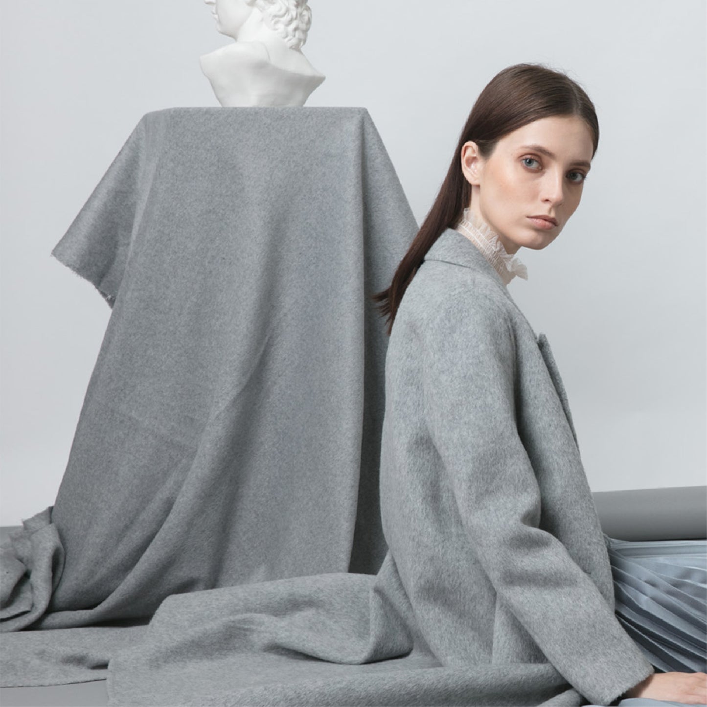 Wool blend felt coat #04