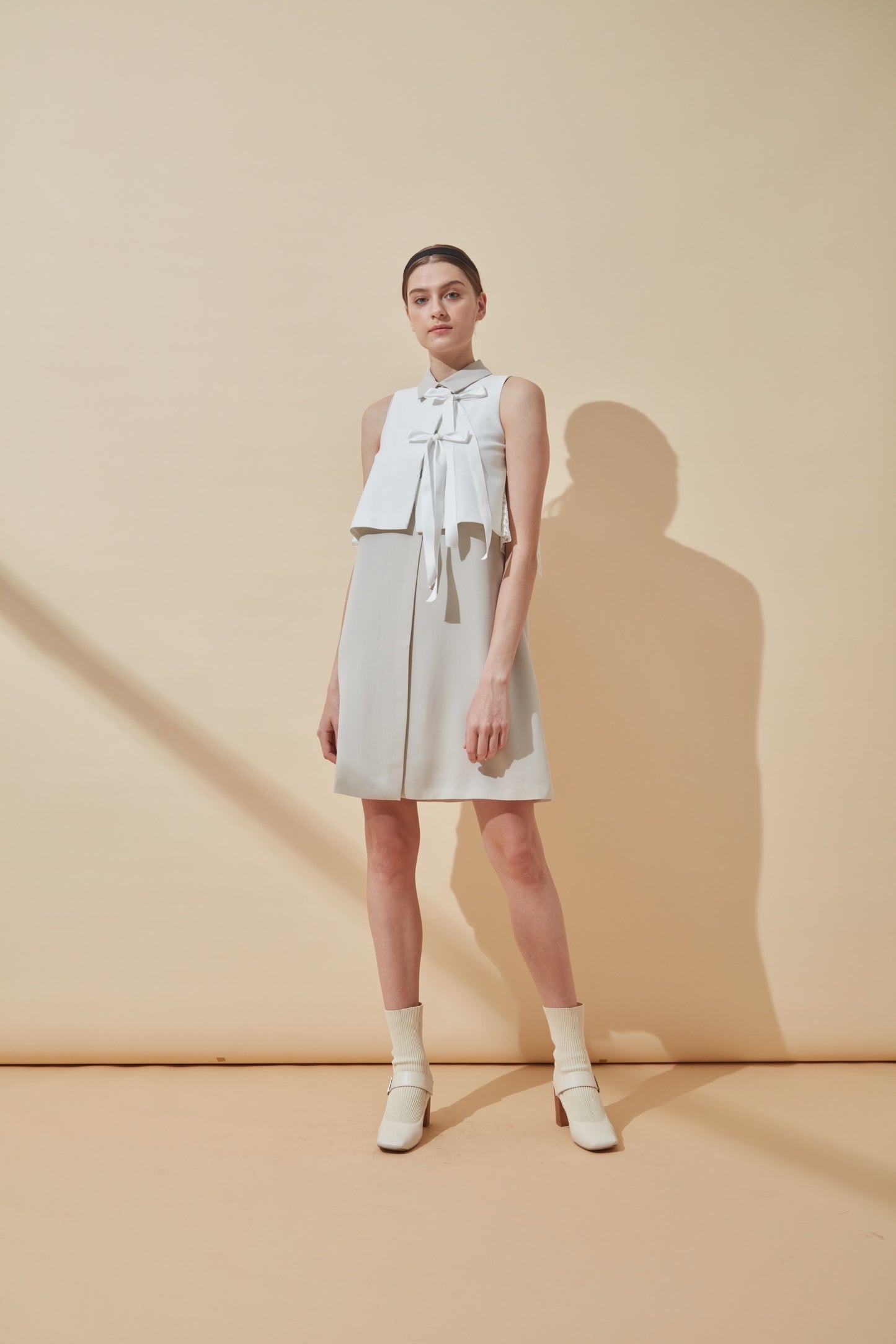 Vest in houndstooth
