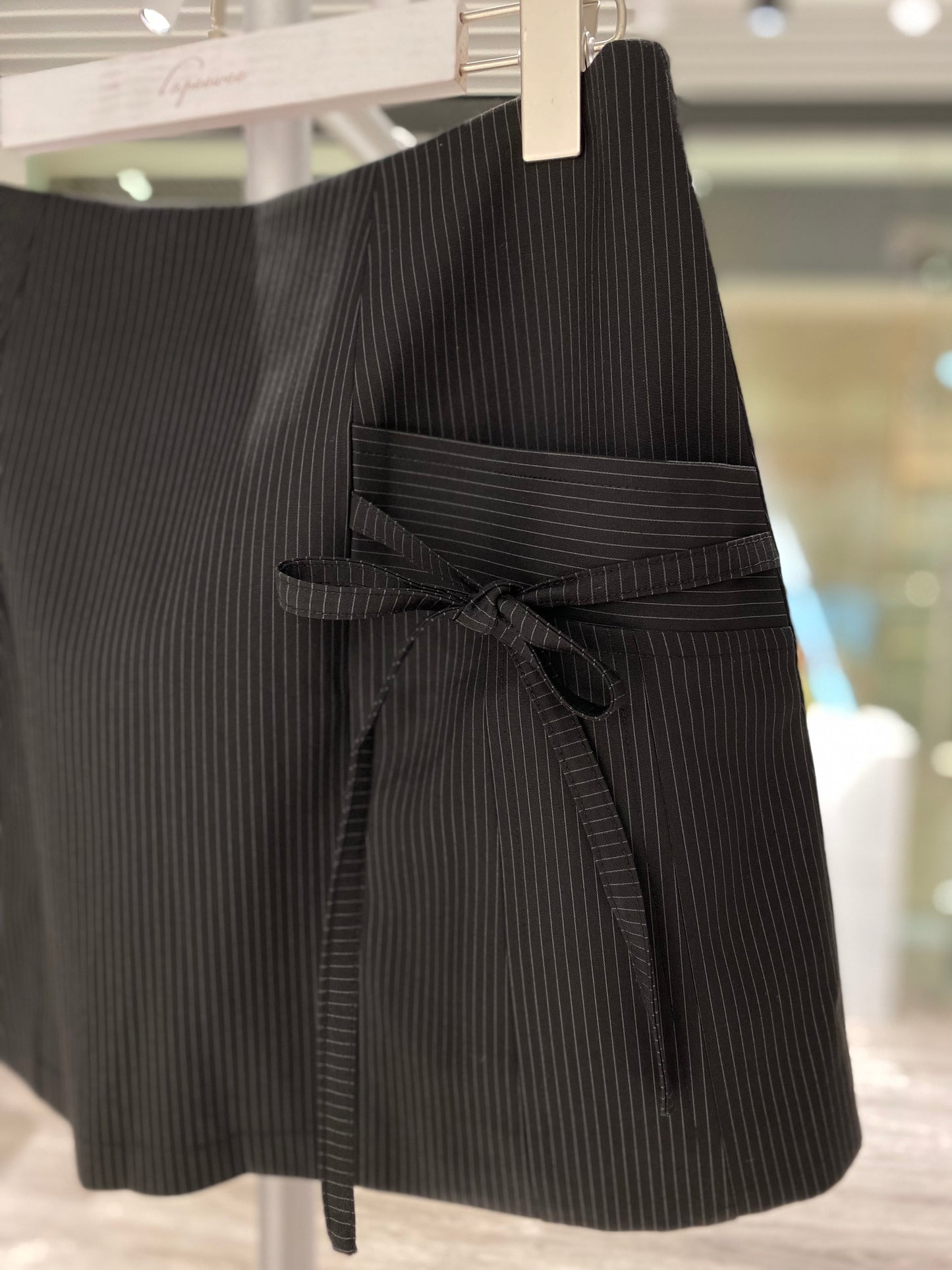 Striped pattern mini skirt