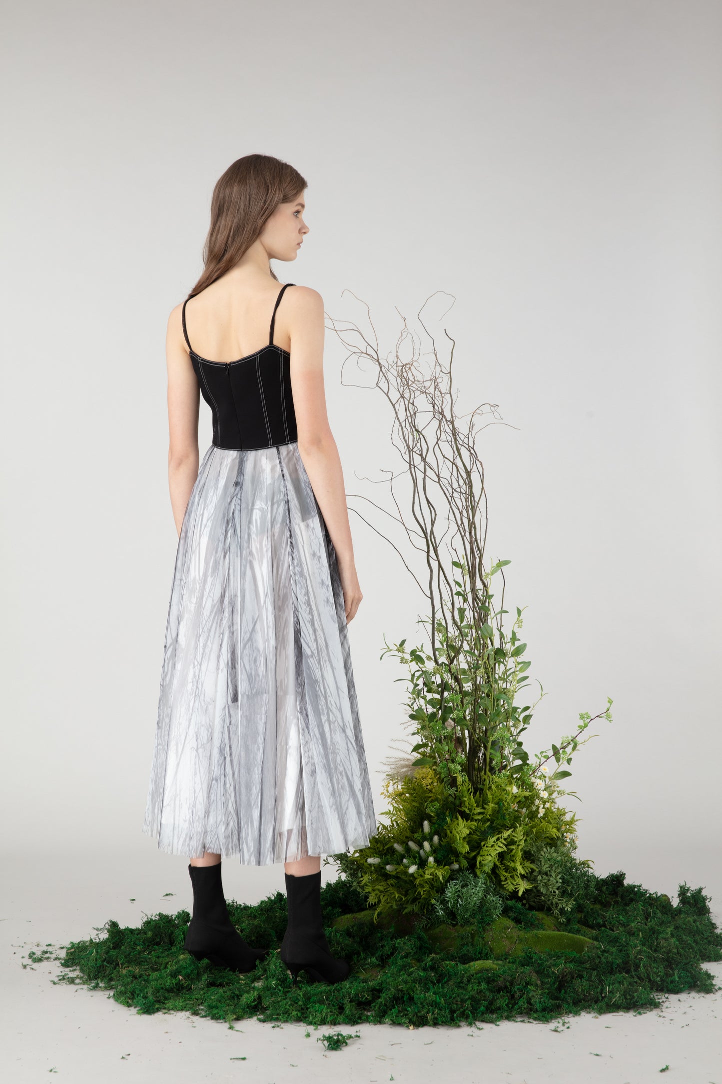 Corset detail maxi dress